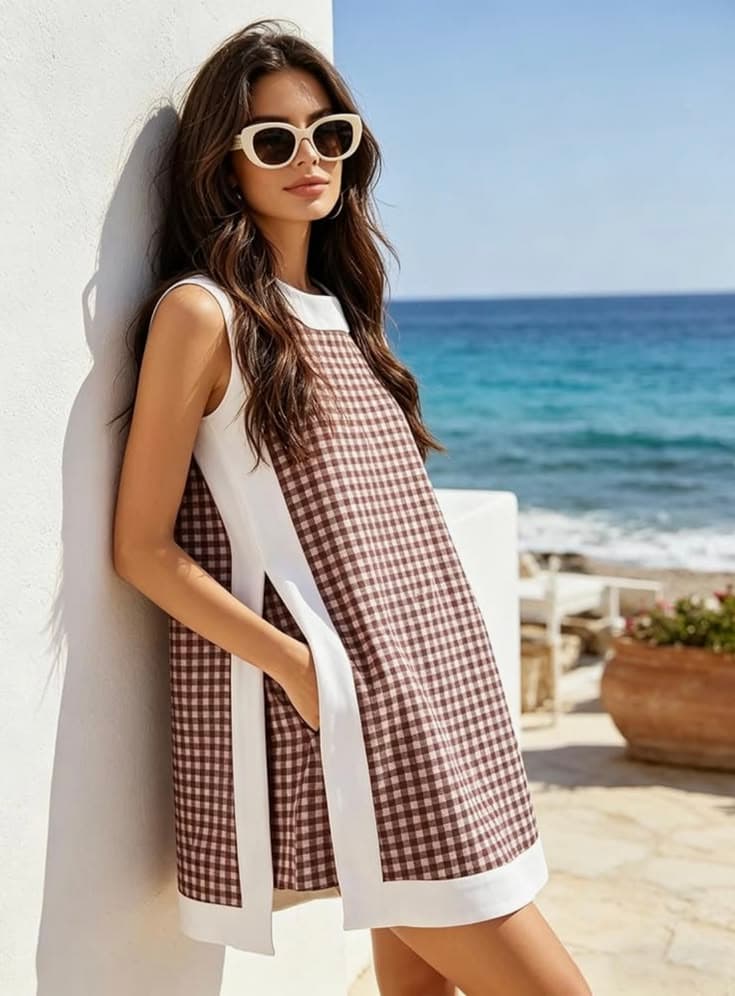 Gingham Resort Mini Dress