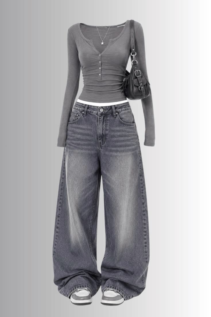 Y2K Washed Denim Outfit