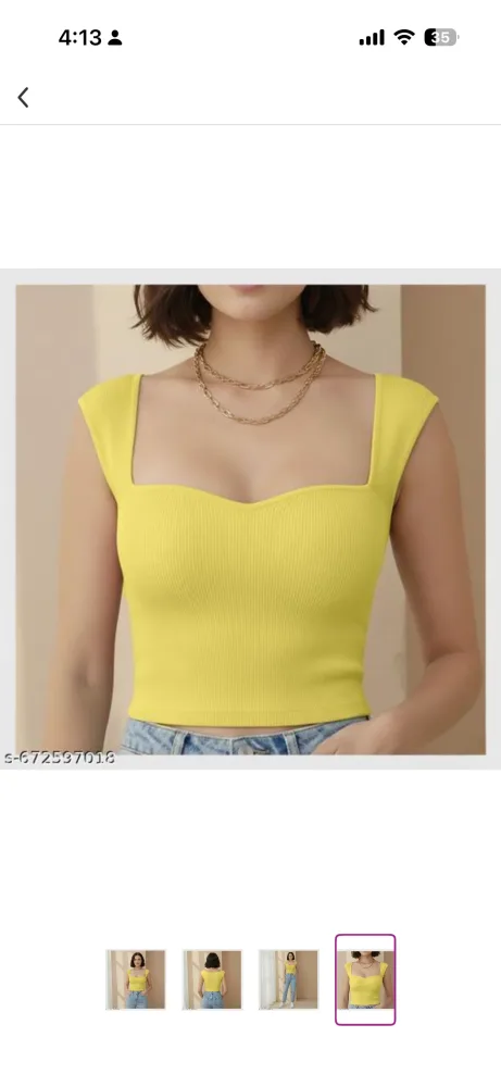 Solid Sweet Heart Neck Western Top for Women | short sleeve top | Korean top for women | casual top for women | crop top for women