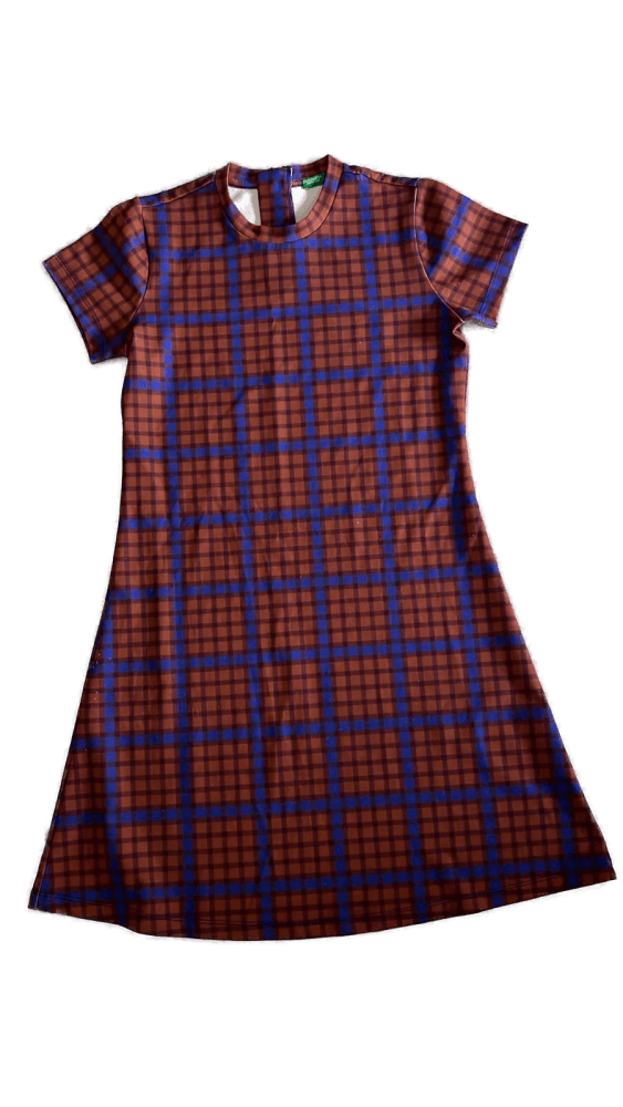 Checkered T-shirt Dress