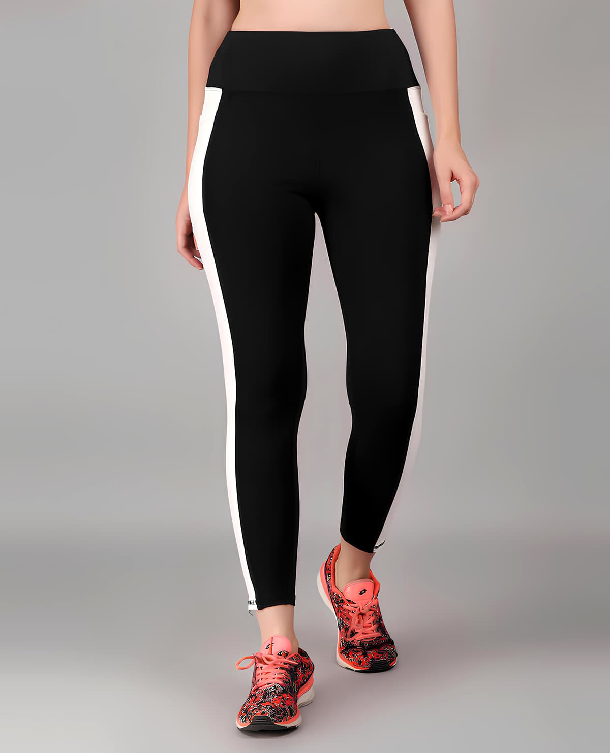 WUGO Women's High-Waist Stretch Sports Tights - Black
