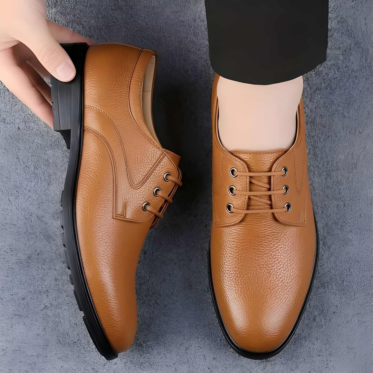 FOX Men's Classic Oxford Formal Shoes - Tan