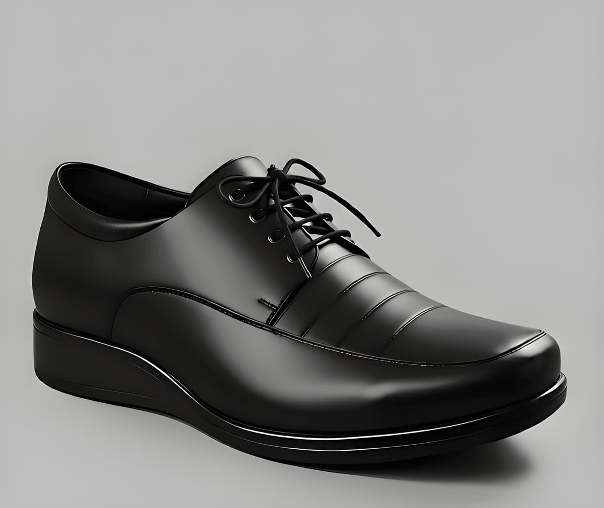 WUGO Men's Derby Lace-Up Formal Shoes - Black