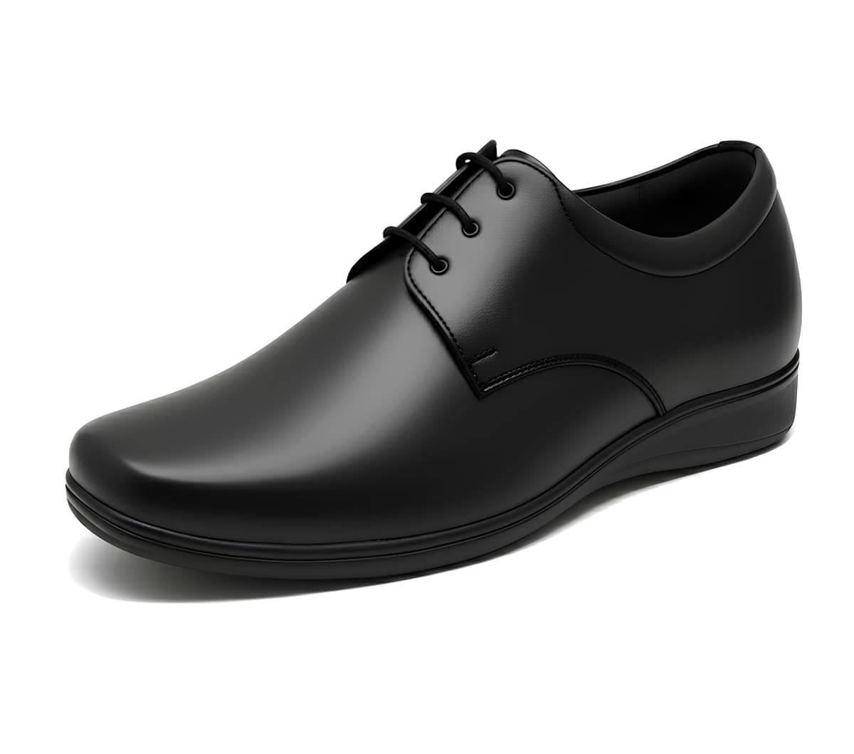 WUGO Men's Derby Lace-Up Formal Shoes - Black