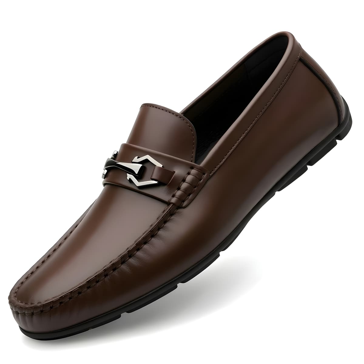 WUGO Men's Casual Slip-On Loafers - Brown