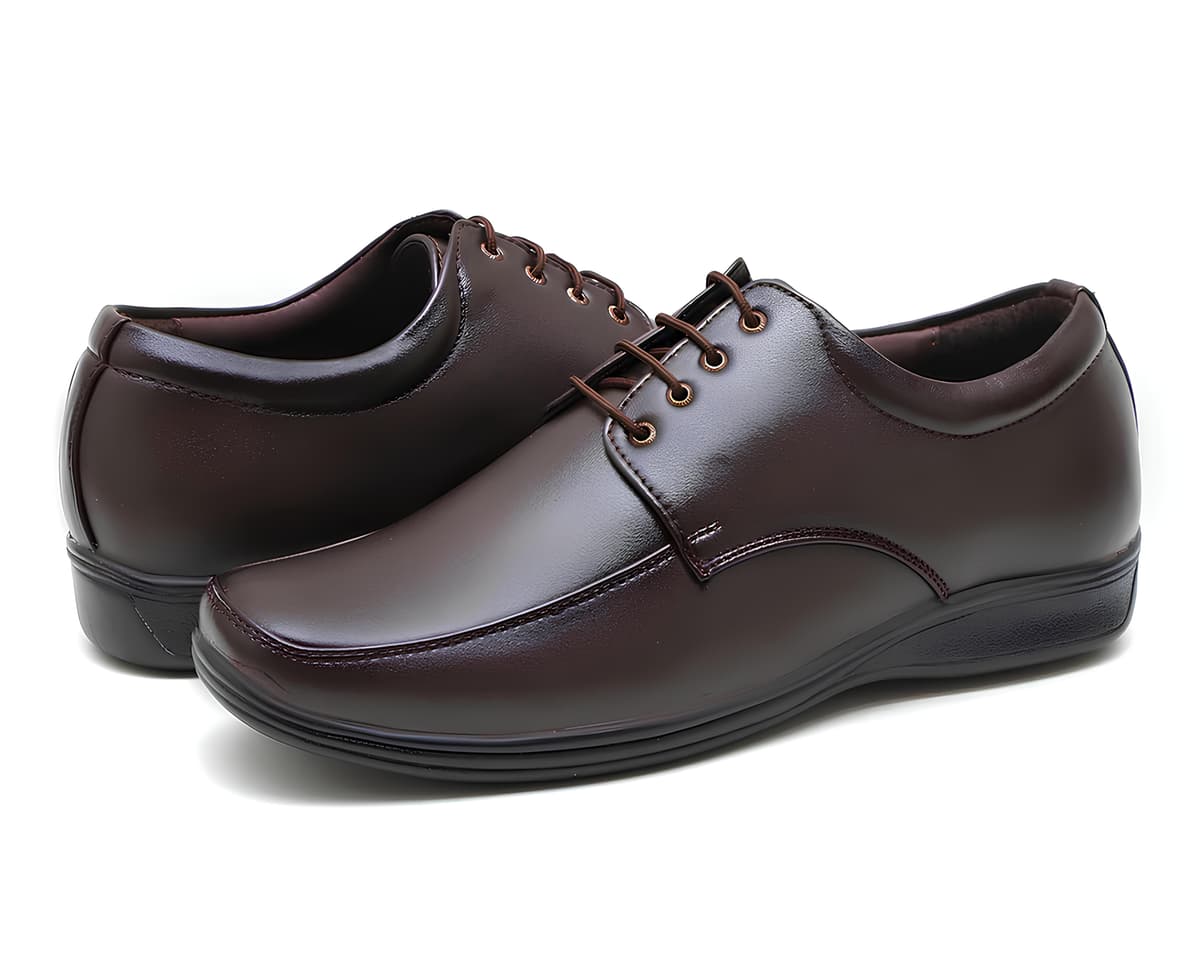 WUGO Men's Stitch-Detail Formal Dress Shoes - Brown