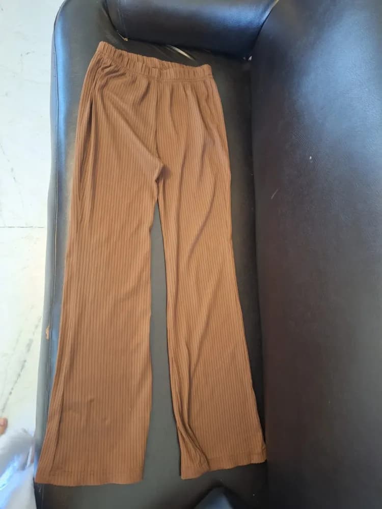 Brown flared pants
